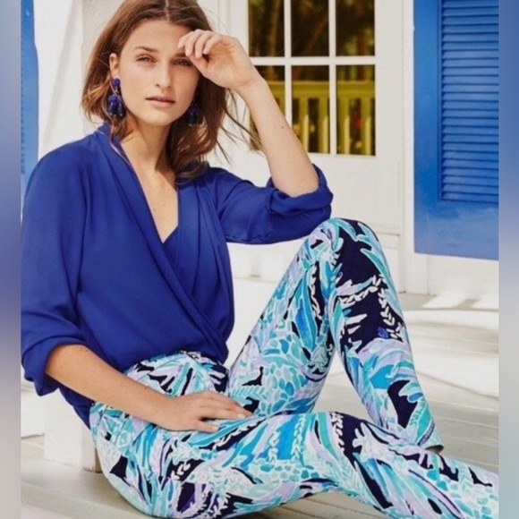 Lilly Pulitzer Women's Size 10 Mid Rise Kelly Skinny Ankle Pants - Picture 3 of 16